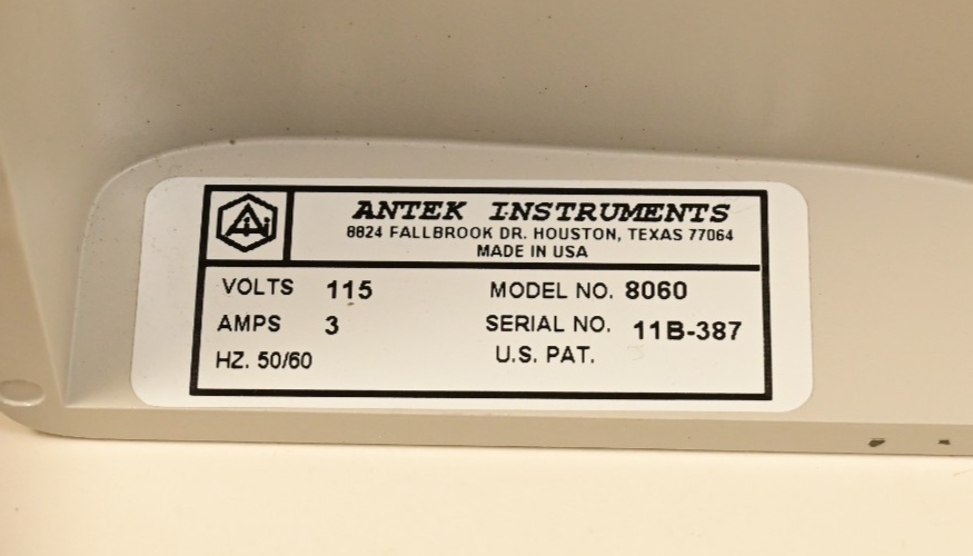 Antek 8060 Nitrogen Specific HPLC Detector Front Panel Doors Plastic
