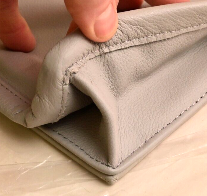 Private Jet 20"x13" Gray Leather Literature Pocket Assembly Gulfstream G550 NIB