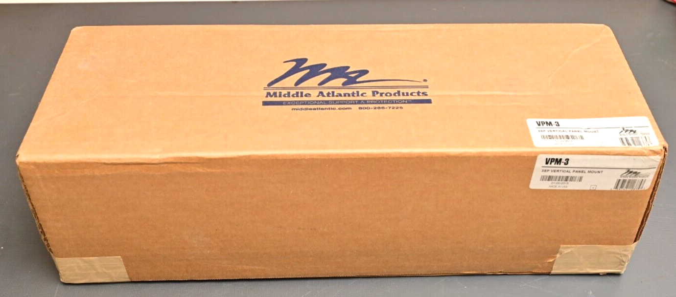 Middle Atlantic VPM-3 3SP 3U Vertical Panel Mount Rack Mount NIB
