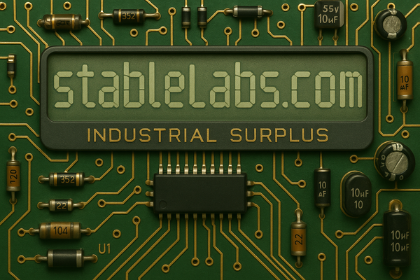 stablelabs.com logo with authentic 80s calculator LCD display